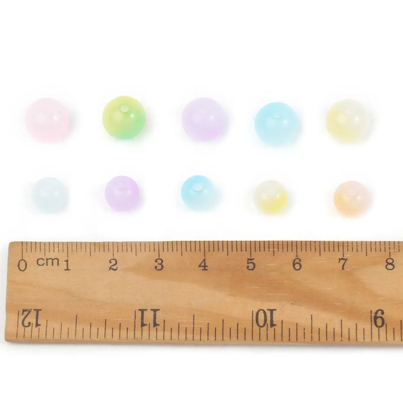 8-10mm Jelly Color Mixed Colorful Acrylic Beads Round Loose Spacer Beads For Jewelry Making DIY Bracelet Necklace Accessories