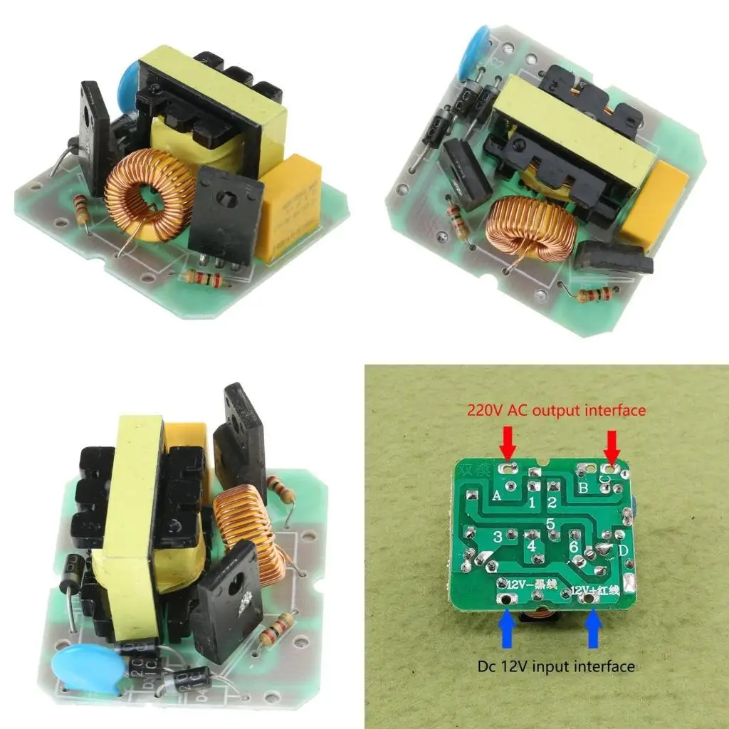 193A Efficient DC12V to AC220V Inverter Module with Overloads Protections