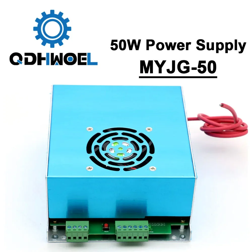 

QDHWOEL 50W Laser Power Supply MYJG-50G 110V 220V for Co2 Laser Tube Engraving Cutting Machine