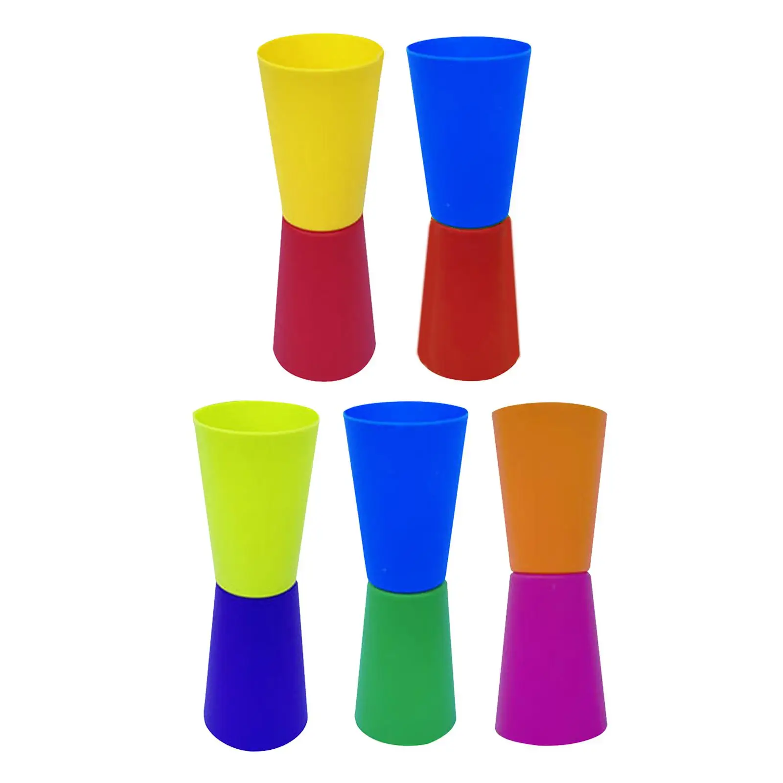 

10 Pieces Flip Cups Speed Agility Training Aid for Rugby Basketball with Net