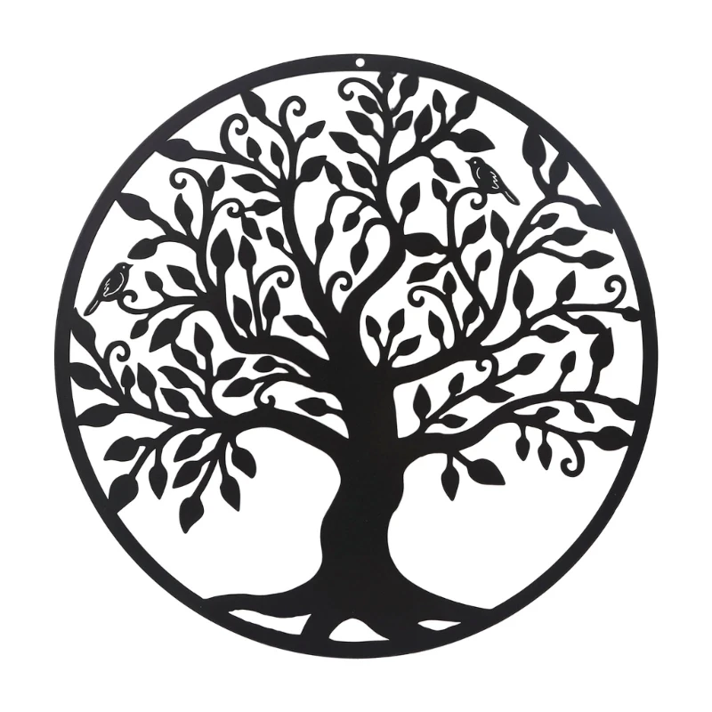 

Metal Wall Tree with Birds Wall Decor Art Home Bedroom Office Decoration Indoor Outdoor Farmhouse Ornament