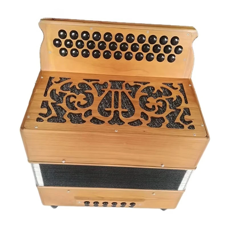2026 Hot Selling Premium Classical Style 34K12B Diatonic Brass Accordion Instrument