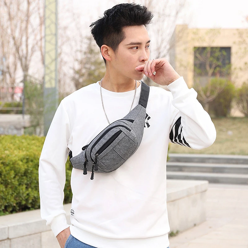 الرجال الخصر حزمة النايلون الرياضة فاني أكياس الصبي قطرة الساق أكياس الورك بوم حقيبة بحزام السفر ركوب الدراجات النارية Crossbody محفظة الحقيبة