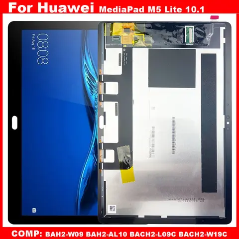 For Huawei MediaPad M5 Lite BAH2-W09 BAH2-AL10 BACH2-L09C W19C 10.1" LCD Display Touch Screen Digitizer Glass Assembly Repair