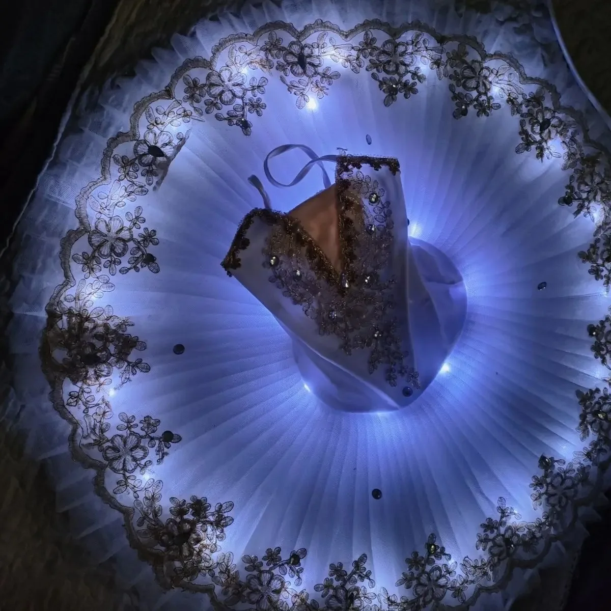 Ruoru Led Leuchten Professionelle Ballett Kostüm Ballerina Ballett Tutu Prinzessin Pfannkuchen Tutu Tanz Ballett Kleid Mädchen Kinder Erwachsene
