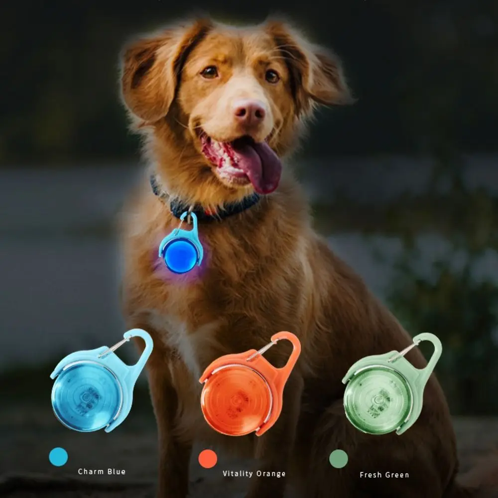 RGB Color Changing Led Dog Collar Light USB Rechargeable Colorful Pet Anti-lost Pendant 4 Modes 360° rotation