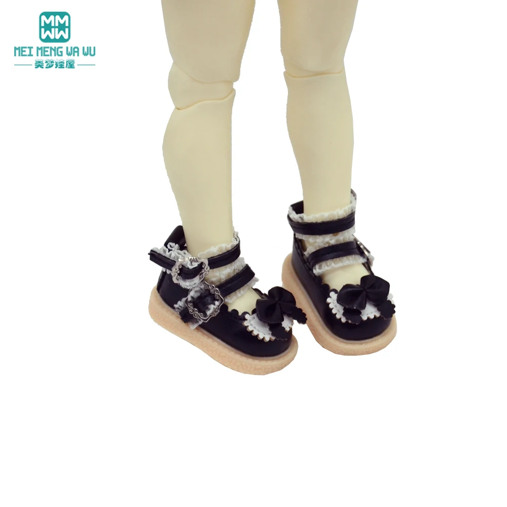 4.5cm Toy Doll Shoes EXO 1/6 YOSD BJD Doll Accessories Fashion Snow Boots Martin Boots Cute Bow Leather Shoes