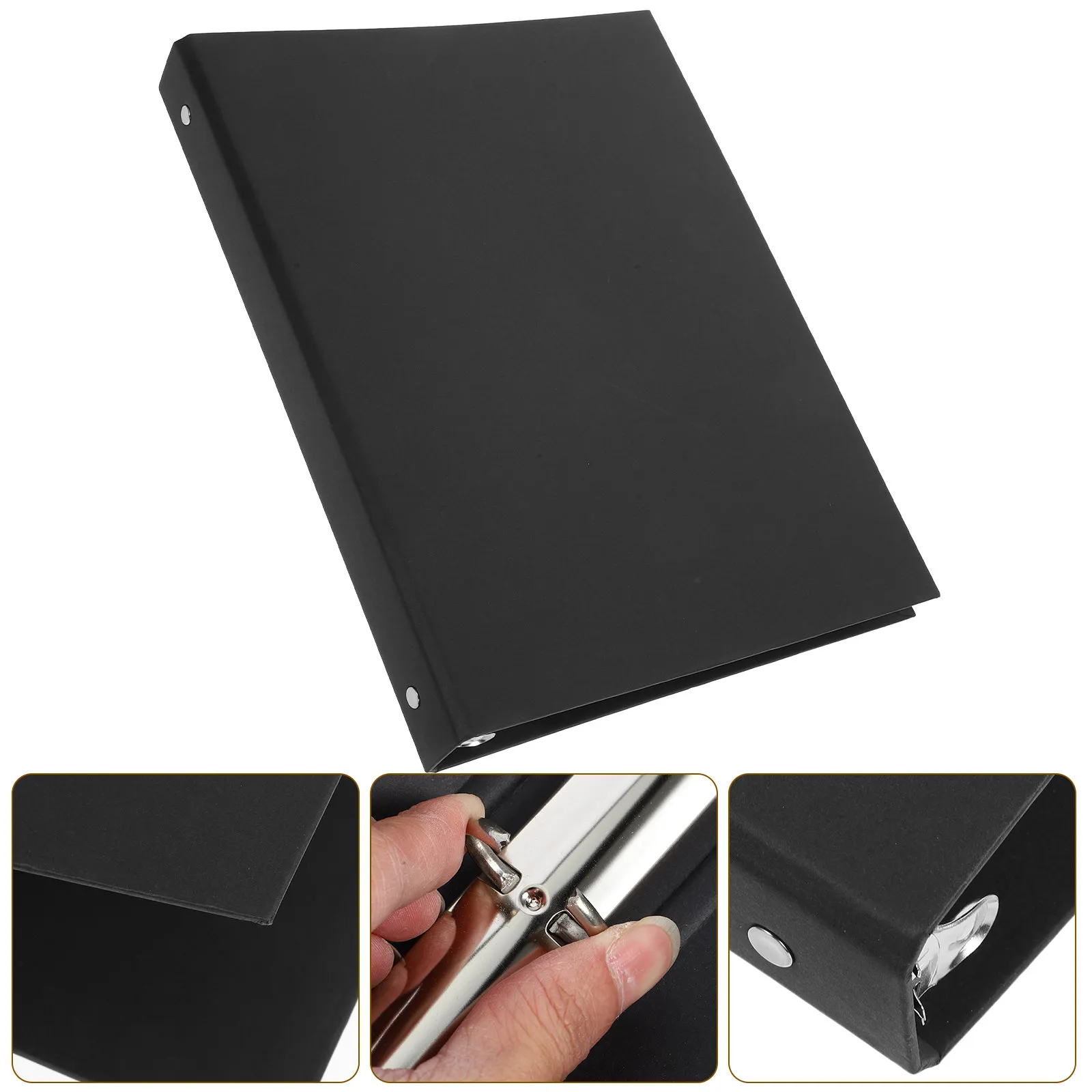 

A4 Ring Binder Notebook Cover Kraft Material Heavy Duty Loose Leaf Binder for Notepad Handbook Scrapbook Journal Planner School