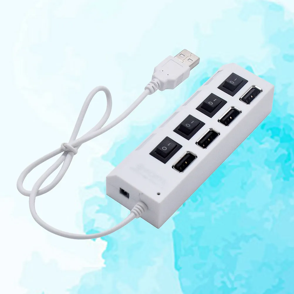 

4-портовый USB-концентратор 2.0 с независимым управлением питанием, тонкий и компактный дизайн, простое подключение и использование, расширитель USB-портов для клавиатуры и мыши