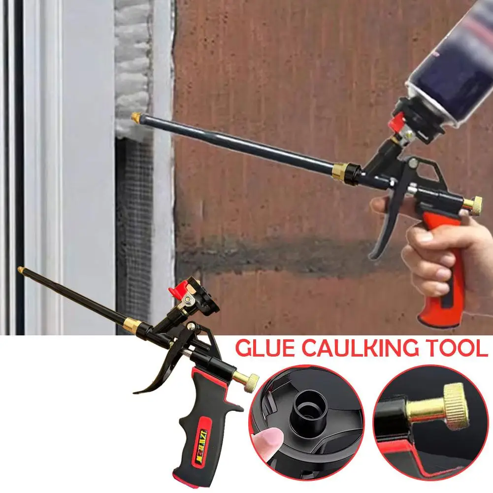 Agente de espuma de poliuretano mejorado, pistola de espuma de perfluorocarbono, herramienta Manual para renovación de la casa, pistola pulverizadora de espuma de expansión, limpieza gratuita J7X0