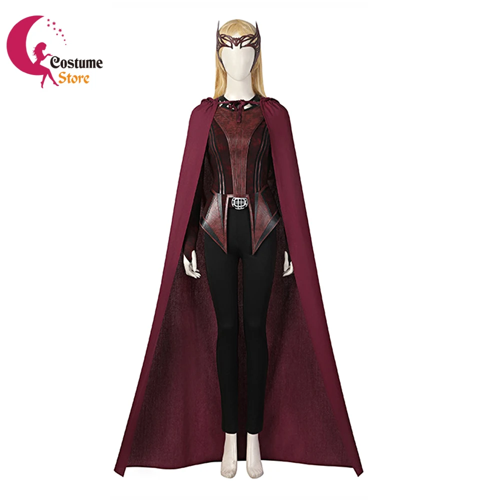 Wanda Maximoff Scarlet Cosplay Hexe Cosplay Kostüm Outfits Halloween Karneval Anzug Maske Maß Halloween Kostüm