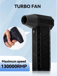 Mini Powerful Air Blower 130000RPM Turbo Jet Fan Outdoor Portable BBQ Electric Blower Car Dryer Powerful Computer Dust Blowing C