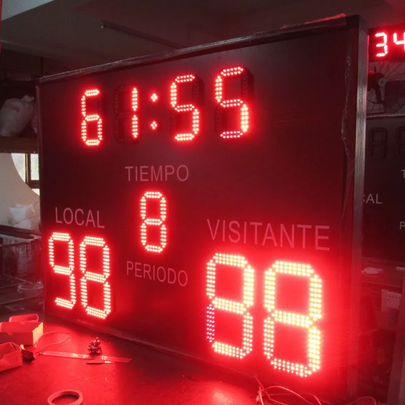 Single Color Wireless Portable Basketball Digital Scoreboard Outdoor Customized Soccer Football Led Scoreboard Top Quality