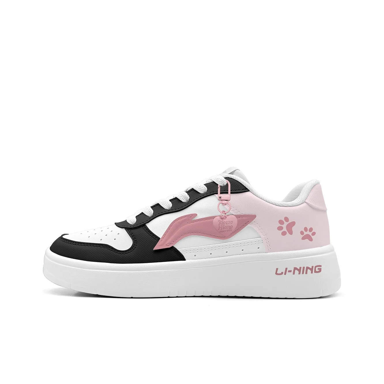 li-ning-low-top-skateboard-shoes-women's-pink-white-black-agcs420-6（team1749-）