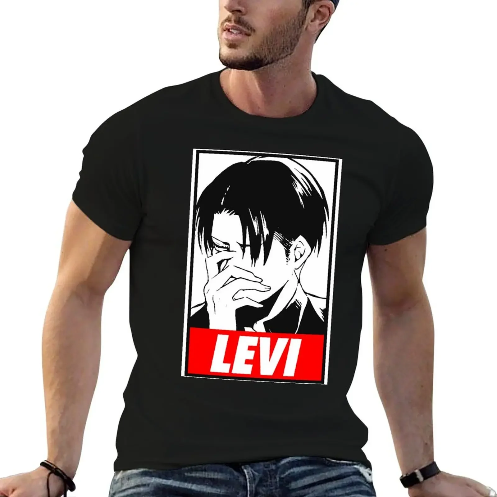 The swordman as levi T-Shirt basketball graphic tees anime figures plain black t shirts men