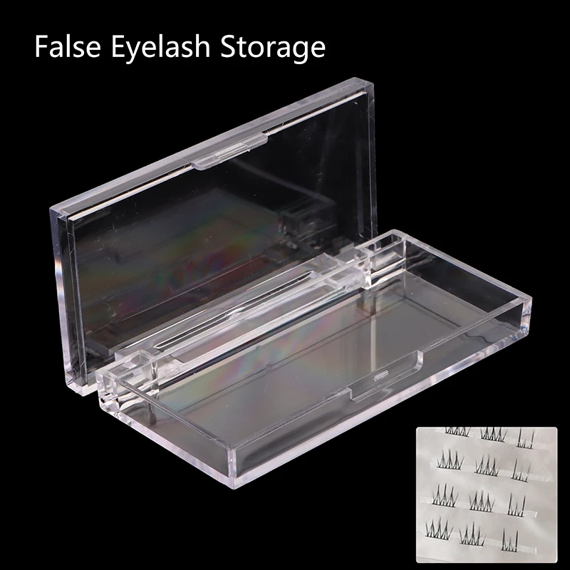 Portable Acrylic False Eyelashes Box Travel Empty Lashes Holder Case Container Storage Organizer Make Up Tools Lash Supplies