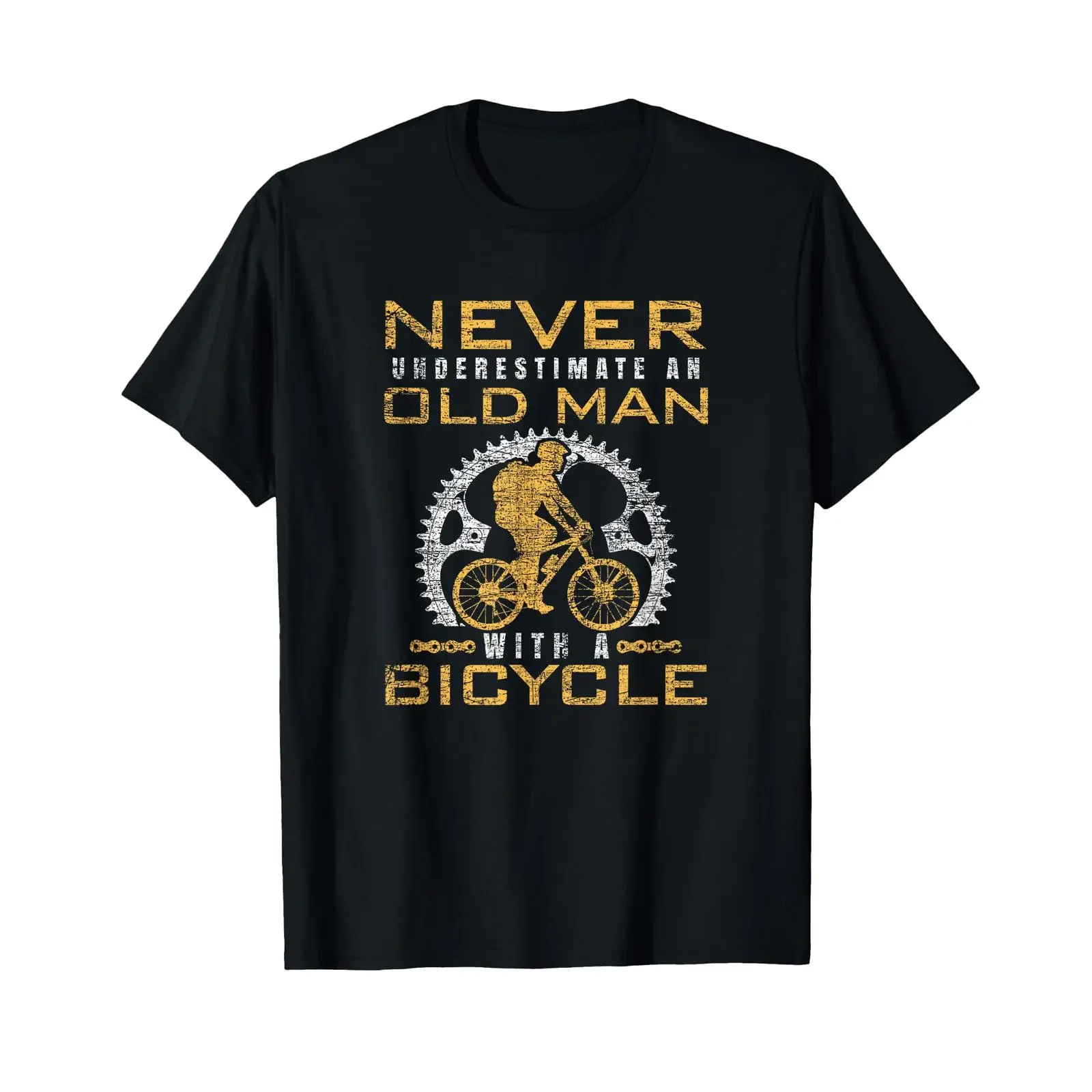 Alter Mann Bicycle T Shirt Undersch?tze Niemals Opa vintage Washed Breathable Comfortable graphic designer clothes Casual