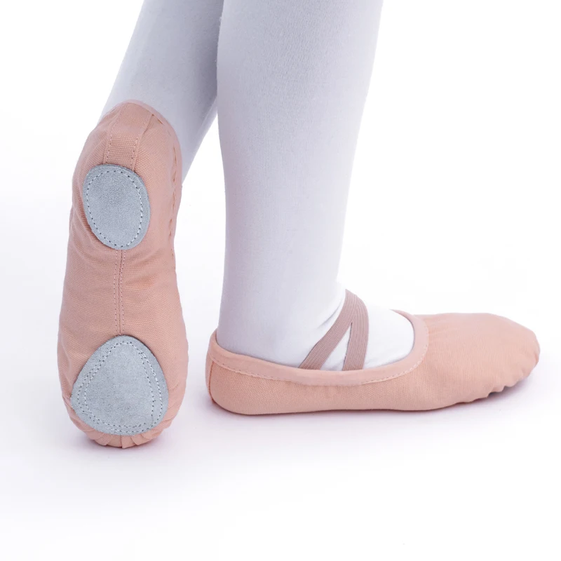 Girls Ballet Shoes Canvas Ballet Dance Slippers For Women Kids Children Classical Practice Split-Sole 5 Colors Adult Flat Dance