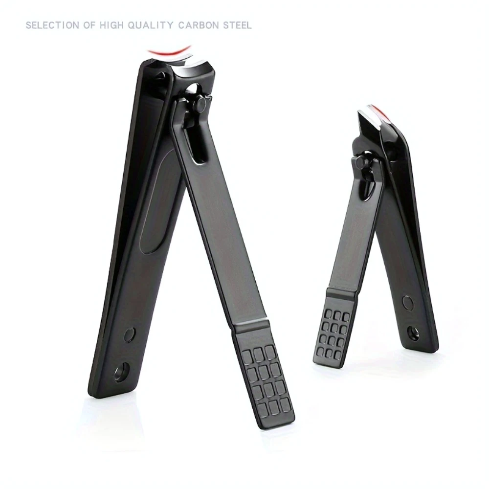 Kit de cortaúñas negros de 10 piezas con estuche de viaje: pinzas y cortaúñas profesionales para cutículas, juego completo de aseo para el hogar