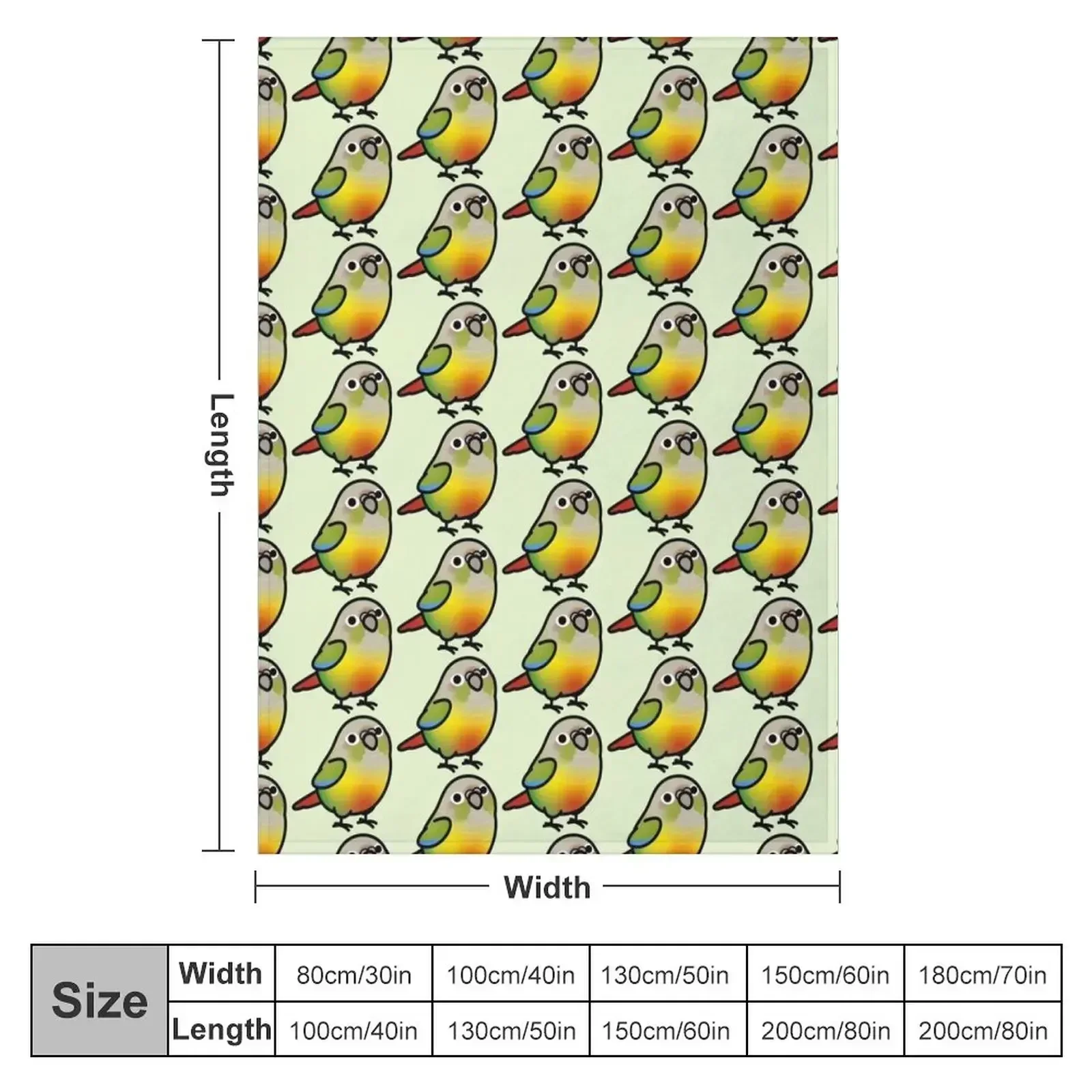 Chubby Pineapple Green Cheek Conure Throw Blanket Sofa Soft Big Bed covers Blankets