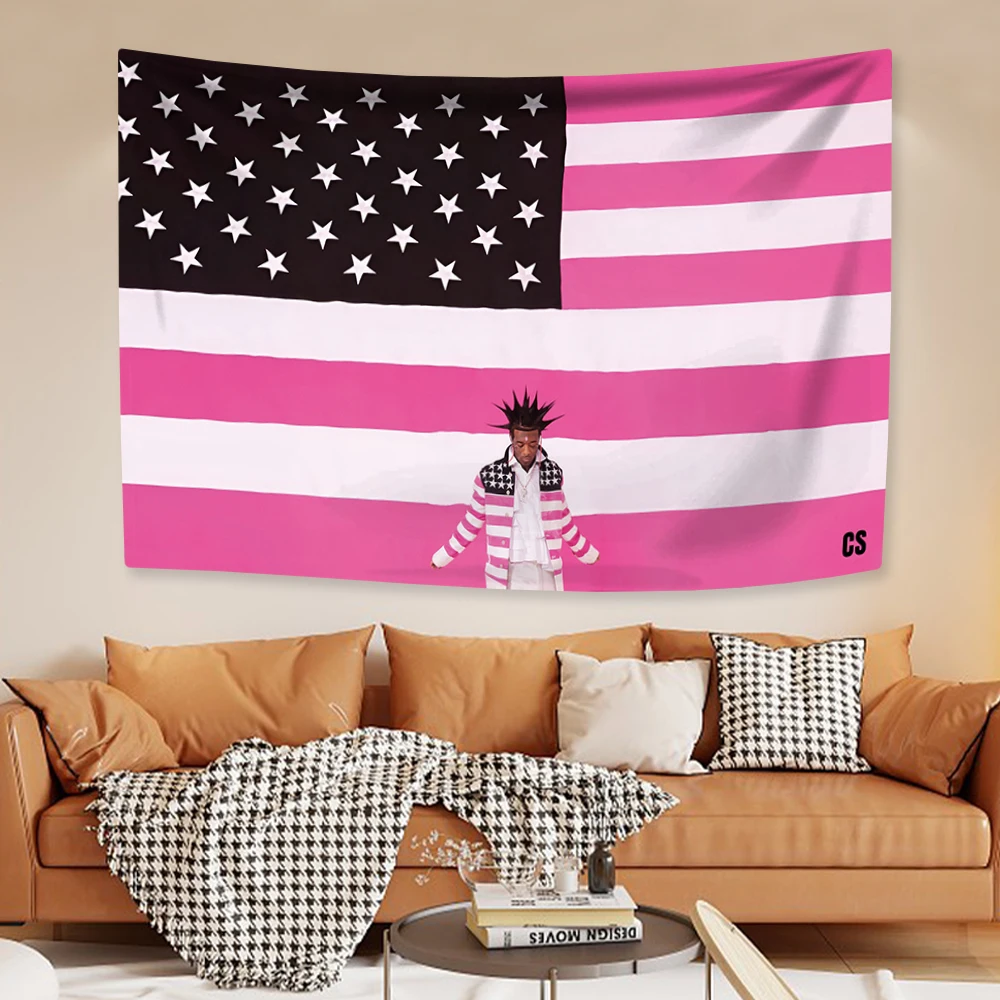 Hip Hop Singer Lil Uzi Tapestry Vert Home Decoration Wall Hanging Bedroom Dormitory Background Cloth Music Album Cover