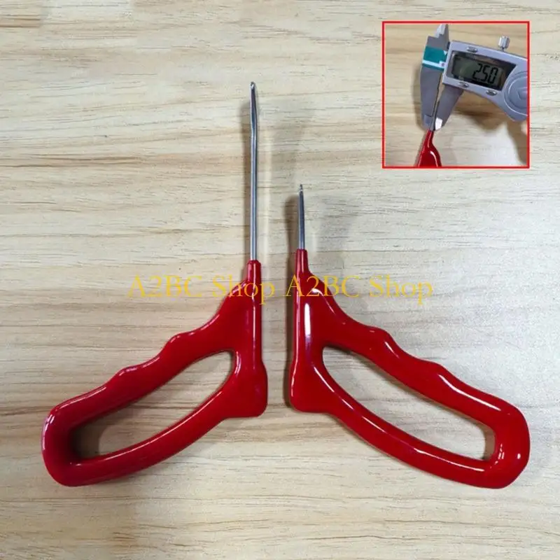 A2BC 2-Piece Body Repair Hand Set, Mini Steel Spatulas with Narrow Flat Working Ends for Vehicle Exterior Detail Adjustment and