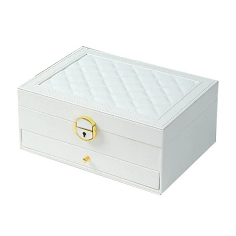 Spacious Jewelry Holder Multi Tiered Box for Necklaces Bracelets Rings Earrings