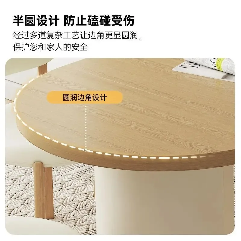 طاولة طعام منزلية قابلة للطي شقة صغيرة تعمل بالرياح الكريمية شبه دائرية