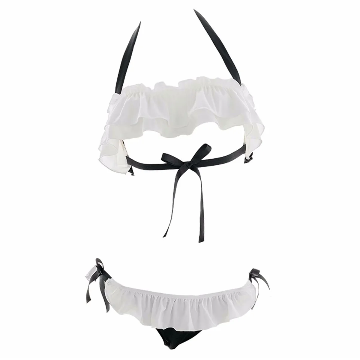 Anime Cute Cat Girl Uniform Cosplay Costume Sexy Maid Underwear Role Play Outfits Women Nightgowns Mini Lingerie Set Outfits