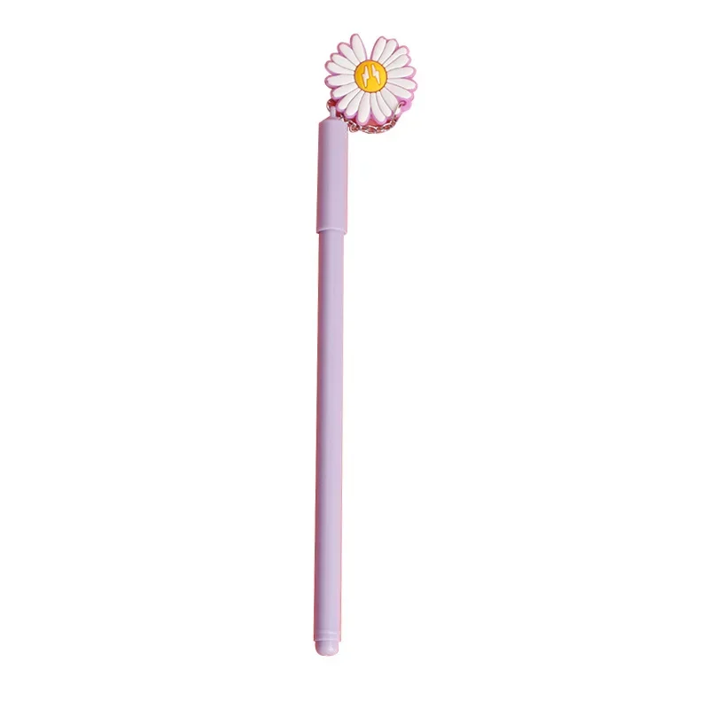 50PCS  Cute and creative flower pendant pen, girl heart, small daisy pendant, neutral pen, student signature water pen