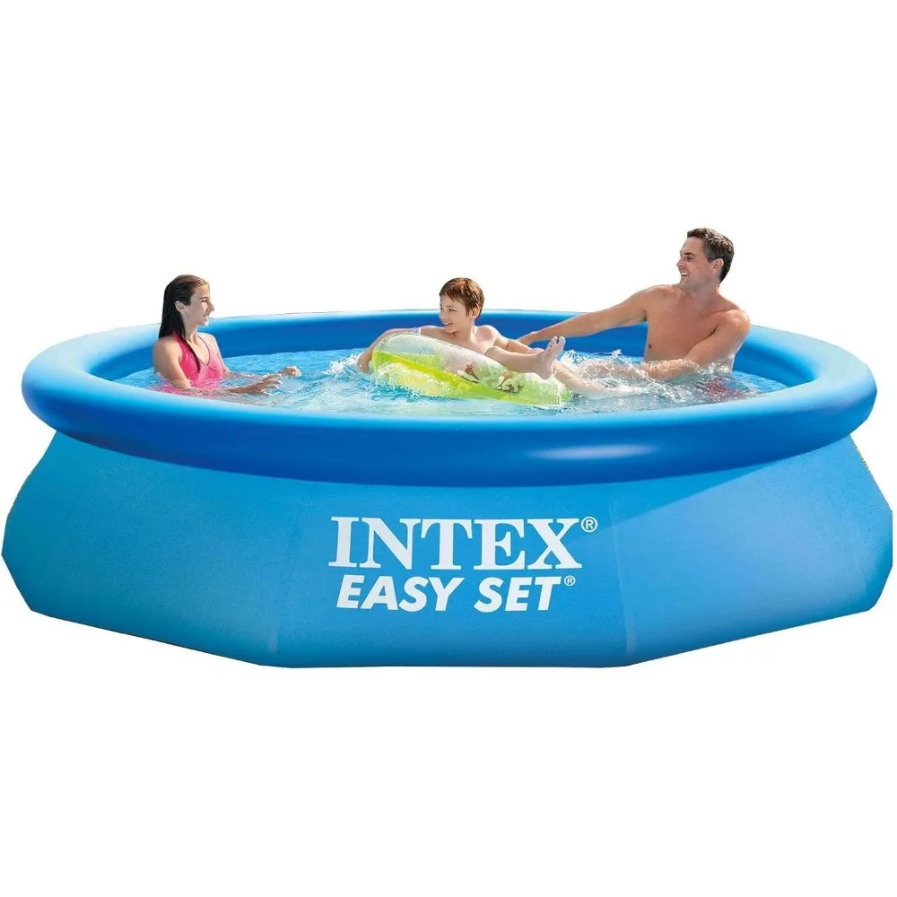 Piscina inflável ajustada fácil, material resistente à perfuração, inflação rápida, 1018 capacidade do galão, 1018 galão, 10ft x 30in, 28120EH