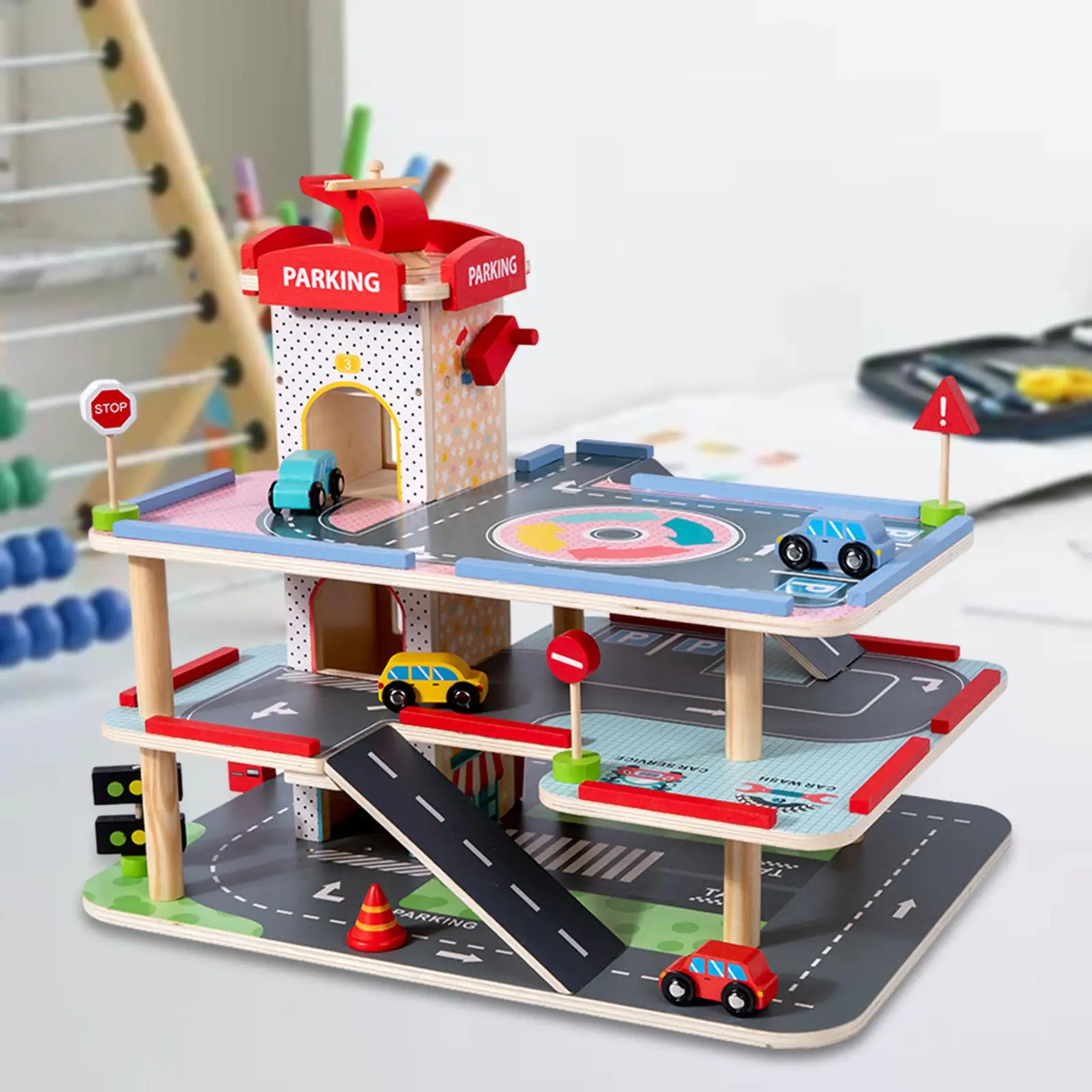 Service Station Parking Garage Puzzle Car Tracks Playsets Moving Elevator Kids Play Vehicles for Birthday Gift1Holiday Gift