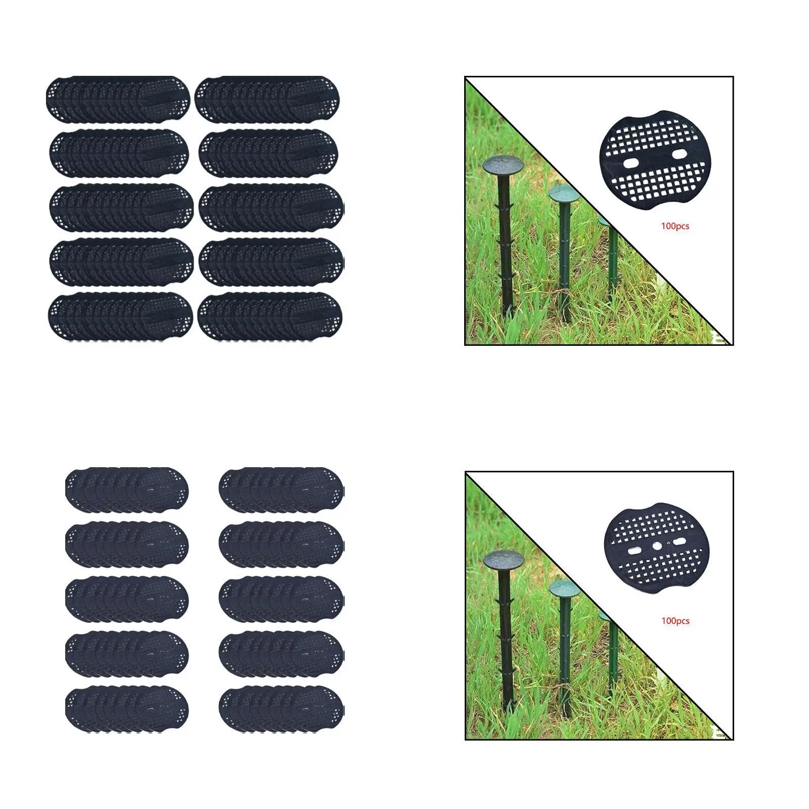 Plastic Buffer Washer Garden Staples Gasket Stakes Sturdy Grommet for Weeds Barrier Landscape Projects Lawns Tarp