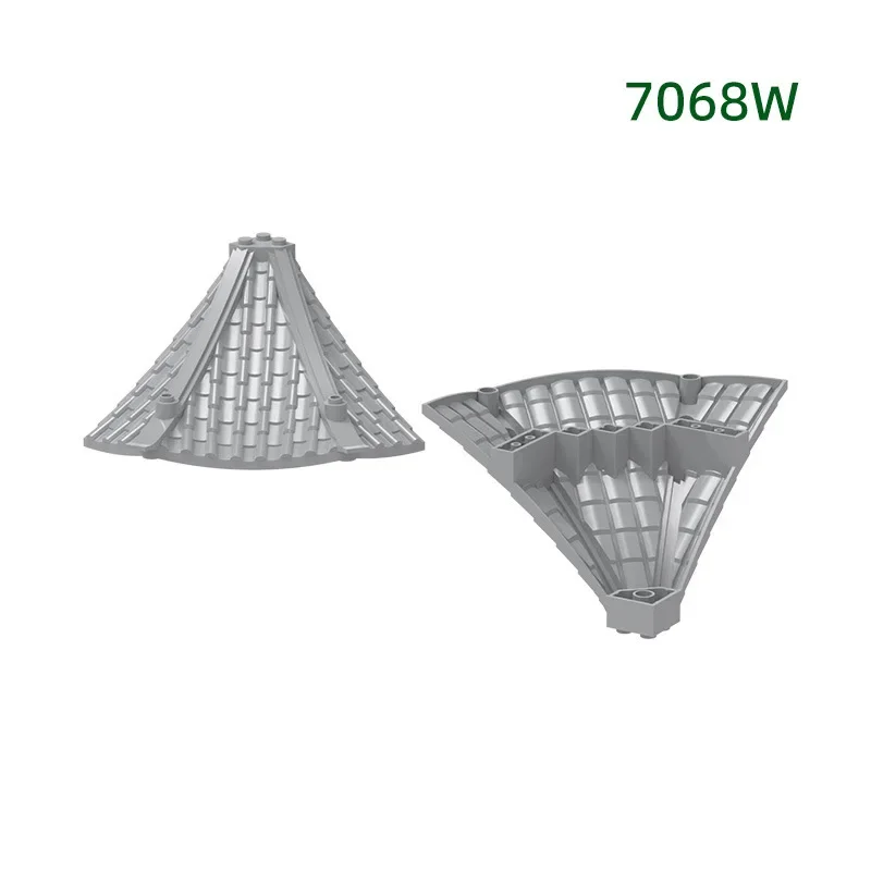 MOC – planche de maison d'architecture européenne 7068W, 1 pièce, brique octogonale, carrelage pointu, bloc de construction approprié, jouets cadeaux