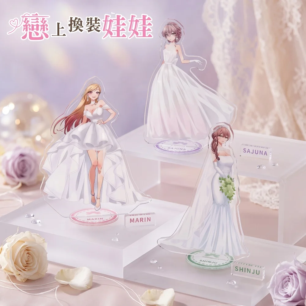My Dress-Up Darling Acrylic Stand Keychain Marin Sajuna Shinju Gojo Desktop Display Figure Ornament