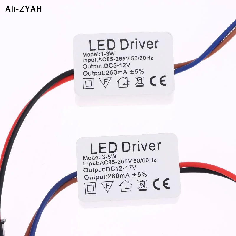【R0】1Pc 1-3W 3-5W 4-7W 8-12W 12-18W 18-24W Isolated LED Driver Power Supply Adjust Constant Voltage 260mA Lighting Transformer