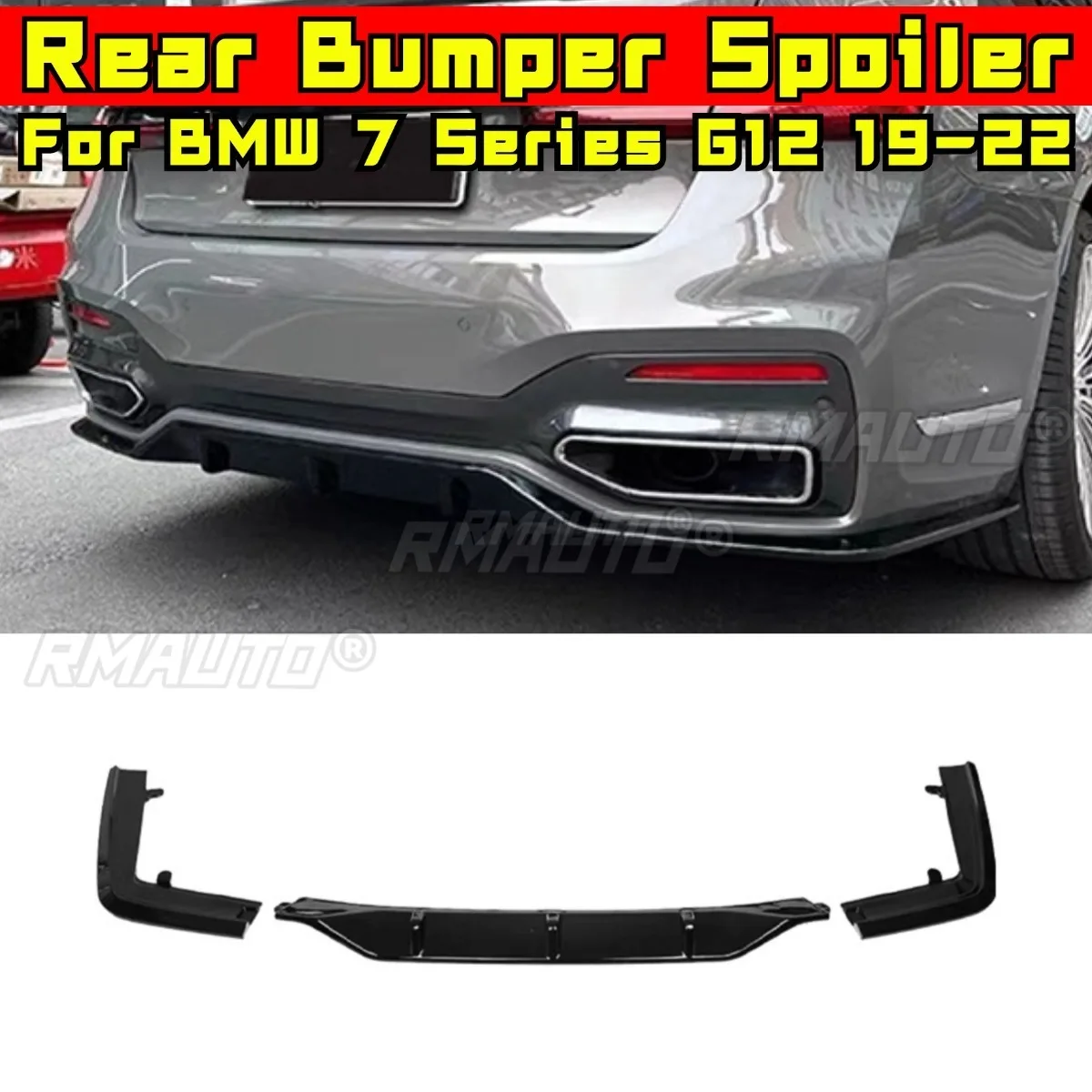

Car Rear Bumper Spoiler Lip Diffuser Modification Part For BMW 7 Series G12 2019-2022 Bumper Guard Protector Cover Accessories