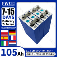 3.2V Lifepo4 Battery 105AH Brand New Lithium Iron Phosphate Cell DIY 12V 24V 48V for Camping Boat Golf Cart RV EV Forklift