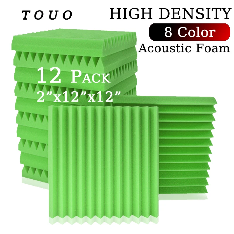 

TOUO Sound Absorbing Material 12 Pcs Studio Acoustic Foam Soundproof Foam For Ktv Room Bedroom Soundproof Foam Acoustic Sponge