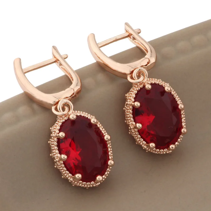 Classic 585 Rose Gold Color Hanging Earrings for Women Luxury Quality Jewelry Fashion 2023 Woman Daily Jewelry