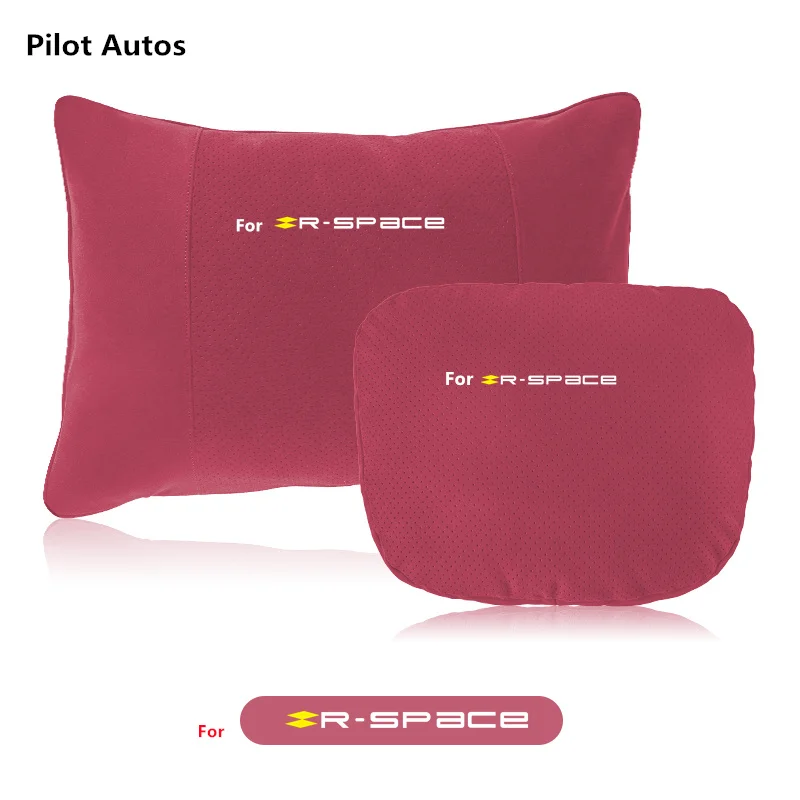 For Renault For R-Space Car Headrest Waist Pillow Rest Cushion Seat Headrest Driver Lumbar Support Leather Memory Cotton