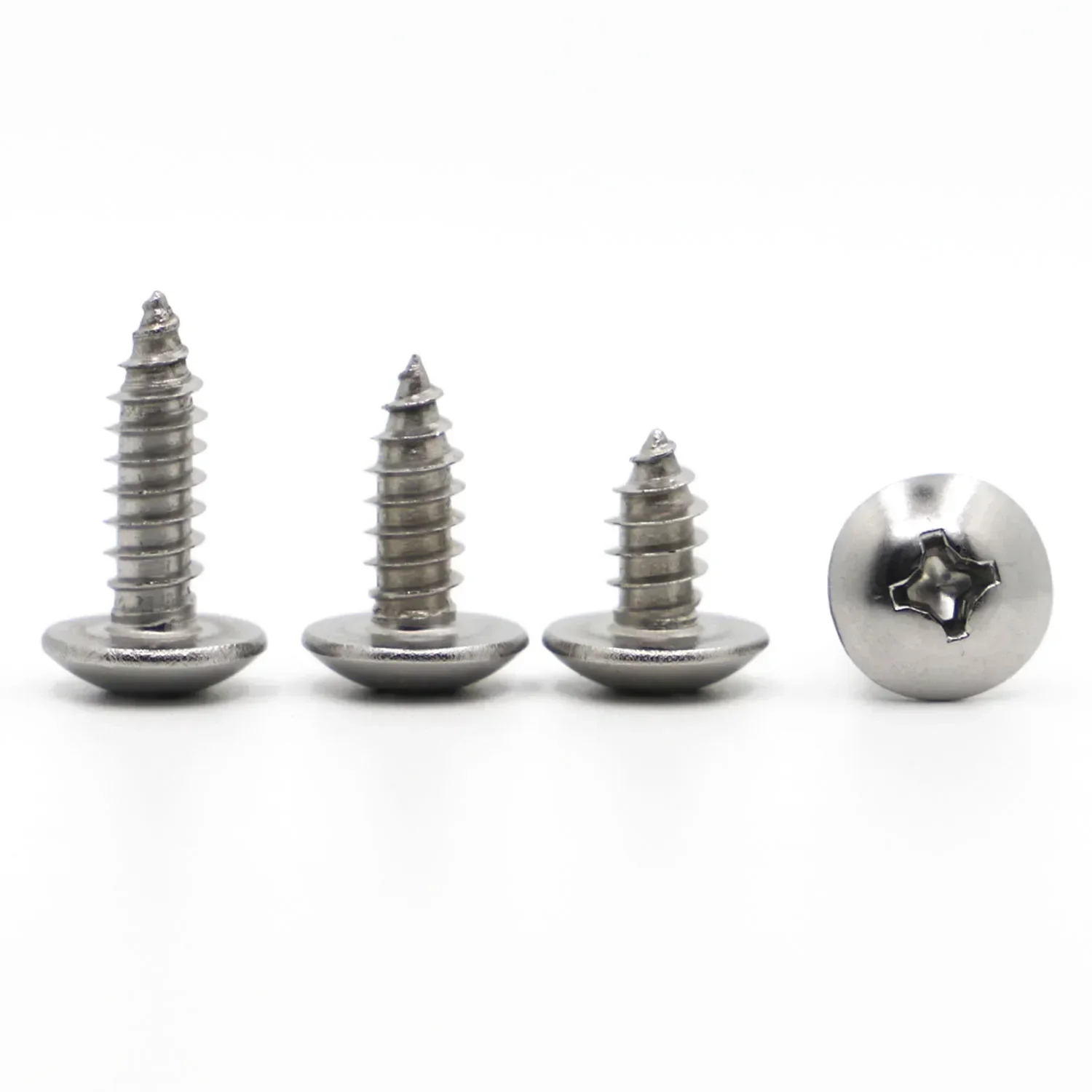 10/20pcs M3 M4 M5 M6 304 Stainless Steel Self-tapping Truss Screws Round large Flat Round Head Cross Mushroom Phillips Screws