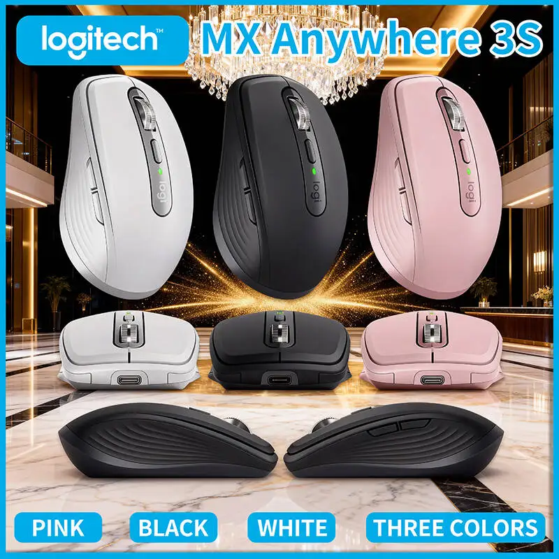 

Logitech MX Anywhere 3S Premium Wireless Mouse, Ultra-Quiet Operation, High Precision, Multi-Computer Flow
