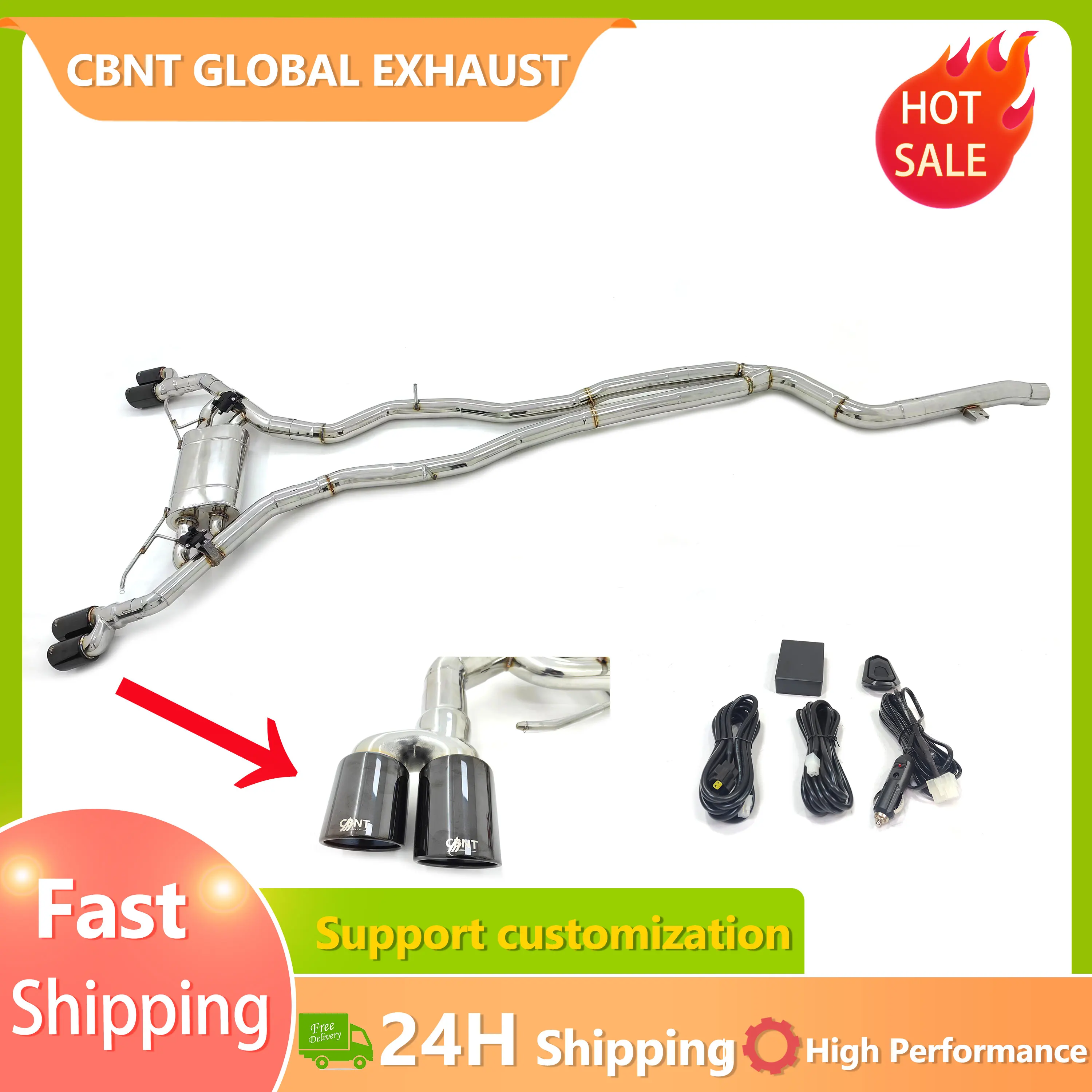 CBNT Fast Shipping X3 M40i G01 Exhaust Valvetronic Muffler Catback Exhaust for BMW X3 X4 G01 G02 M40i B58 3.0T Remote Control
