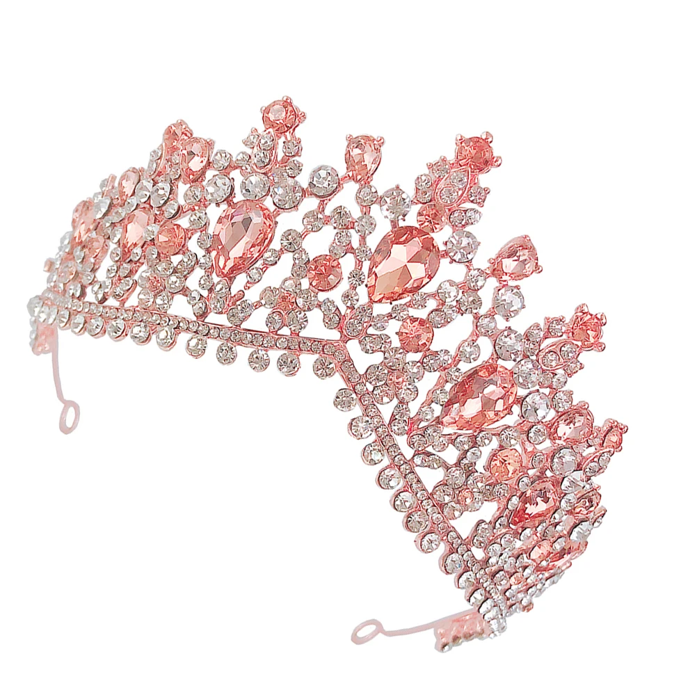 

Rhinestone Wedding Crown Bride Crown Crystal Crowns Beautiful Color Brightness Party Accessories Elegant Design Premium Material
