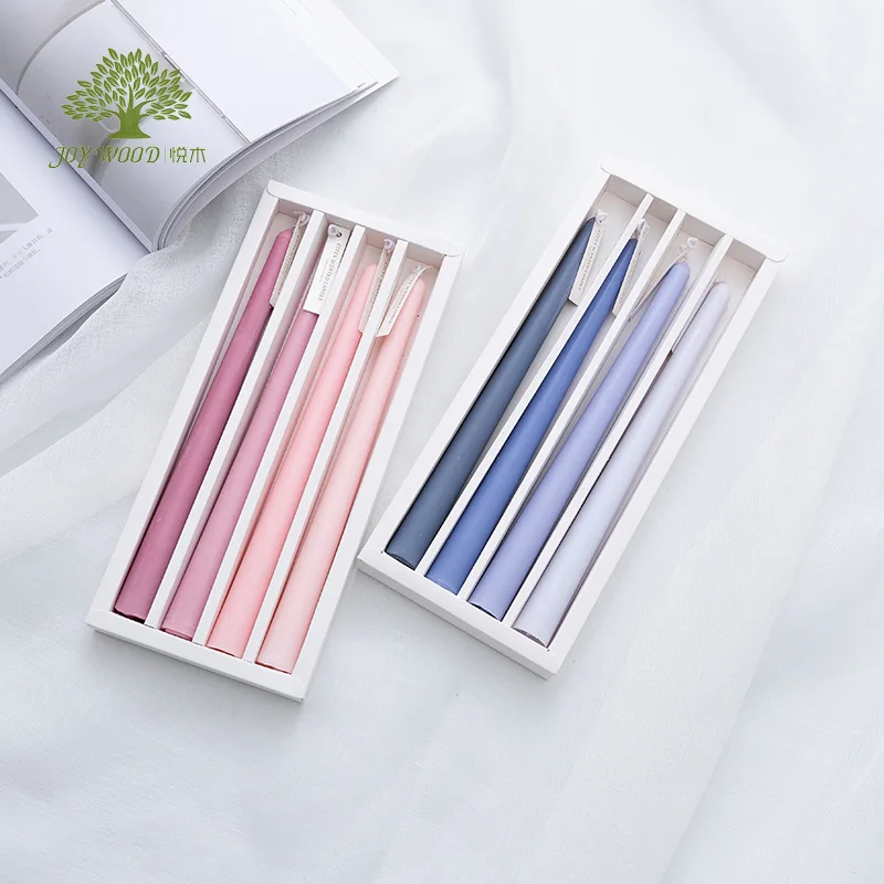 Long Pole Aromatherapy Candle Smokeless Scented Candle Banquet Party Retro Colored Candles Family Birthday Home Decor