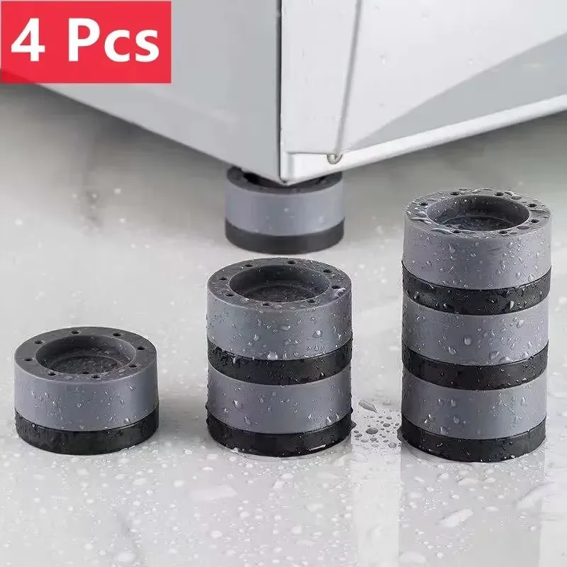 4Pcs Universal Adjustable Height Washing Machine Foot Pads Anti Vibration Refrigerator Base Fixed Non-Slip Pad Support Stands