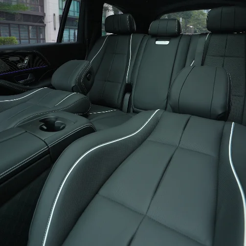 Full-Car Seat Covers Replacement for Mercedes-Benz GLS580 -- Black Knight Color
