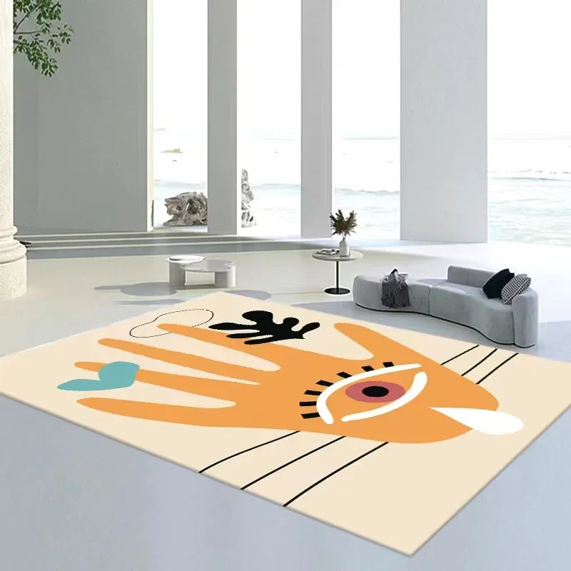 Nordic Abstract Pattern Living Room Carpets Modern Home Decoration Bedroom Bedside Area Rug Table Sofa Carpets Balcony Floor Mat