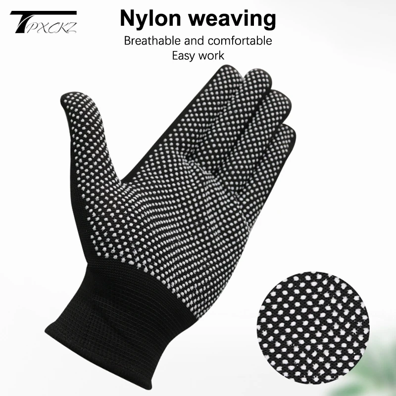 1 Pairs 13 Needle Nylon Labor Gloves PU Palm Coating Safety Protective Anti Slip And Anti-static Work Gloves